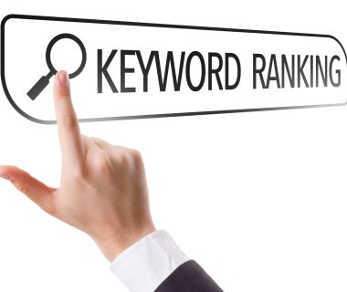 Keyword Ranking written in search bar on virtual screen