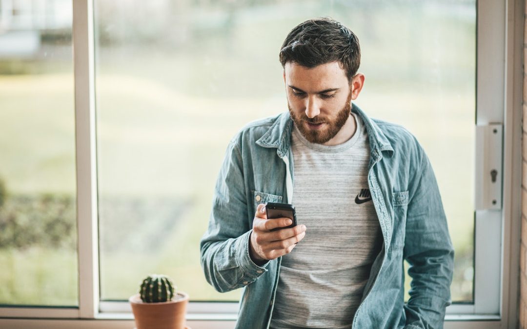 man holding a smartphone